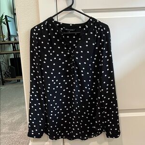Black and White Polka Dot Blouse
